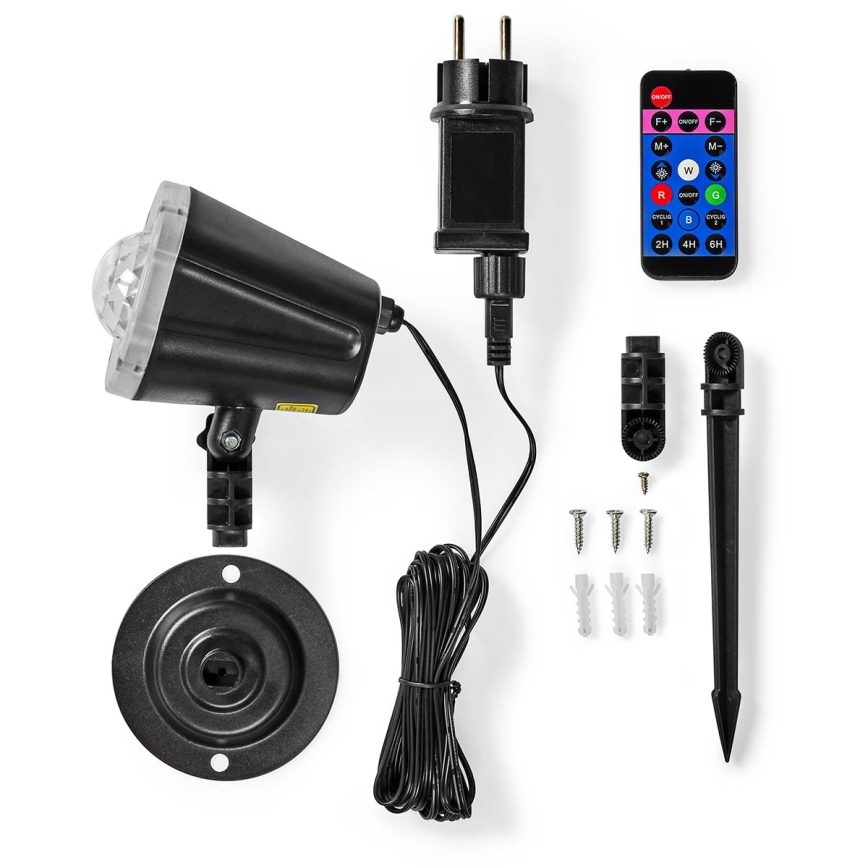 LED-laserprojektori 6W/230V IP65 + kaukosäädin