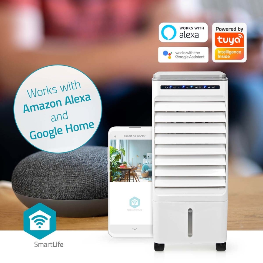 Ilmanjäähdytin 65W/230V Wi-Fi Tuya valkoinen + kauko-ohjaus