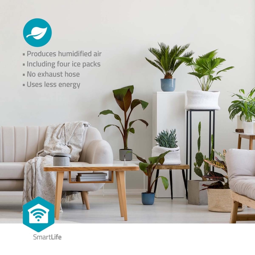 Ilmanjäähdytin 65W/230V Wi-Fi Tuya valkoinen + kauko-ohjaus