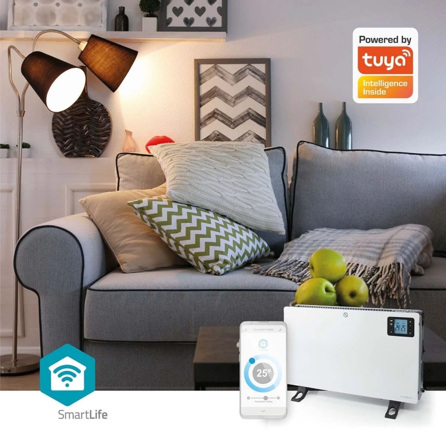 Sähköinen suora-/konvektorilämmitin 750/1250/2000W/230V Wi-Fi Tuya + kaukosäädin