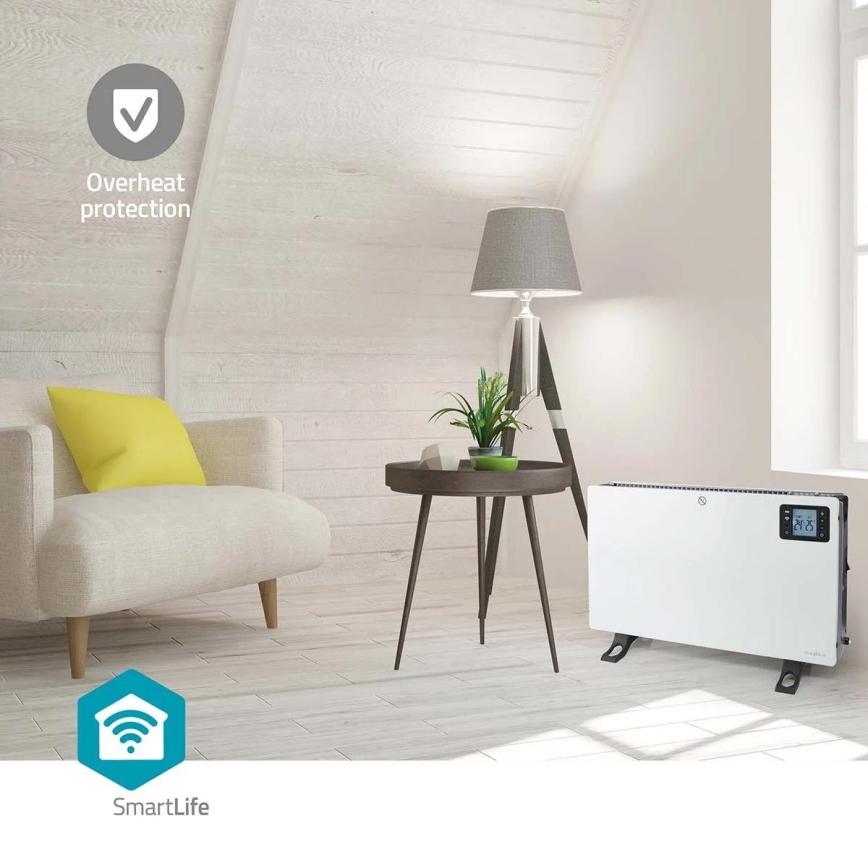 Sähköinen suora-/konvektorilämmitin 750/1250/2000W/230V Wi-Fi Tuya + kaukosäädin