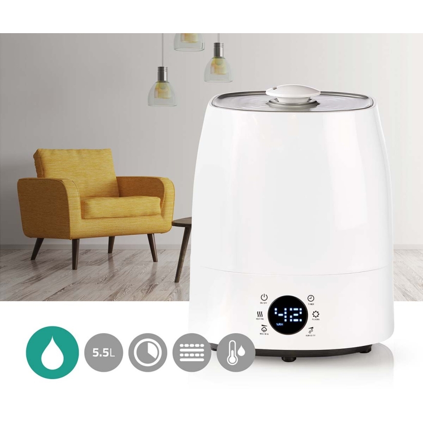 Ilmankostutin LED mukana näyttö 5,5 l 110W/230V