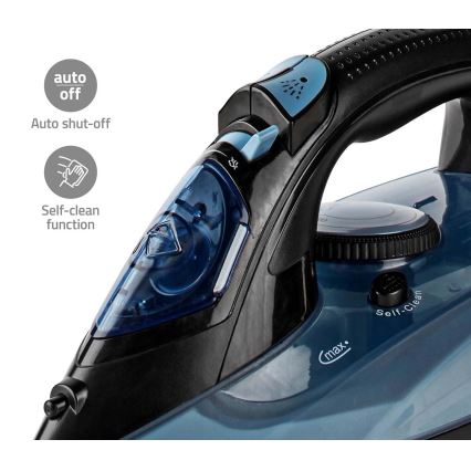 Höyrysilitysrauta 2600W/230V musta/sininen