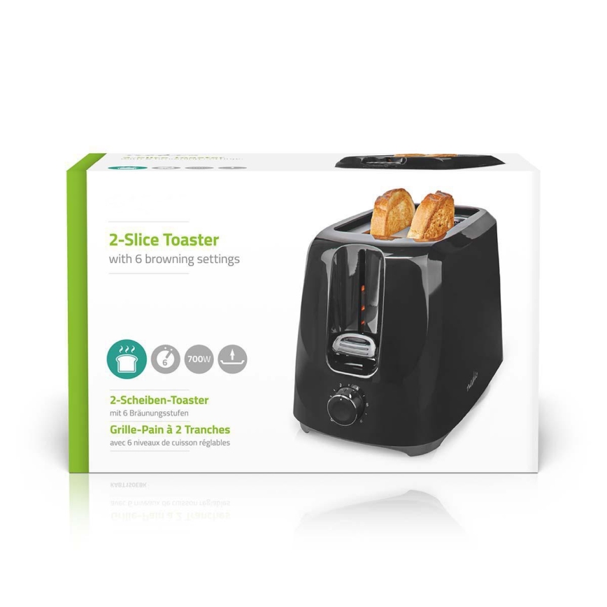 Leivänpaahdin kahdella reiällä 700W/230V musta