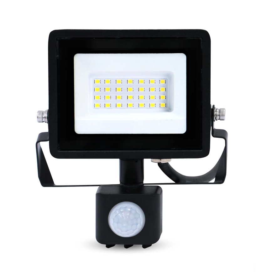 LED-valonheitin pistorasiaan liiketunnistimella ja hämäräkytkimellä LED/20W/230V IP44
