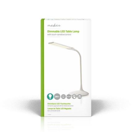 LED himmennettävä pöytävalaisin LED/6W/5V 2200 mAh valkoinen