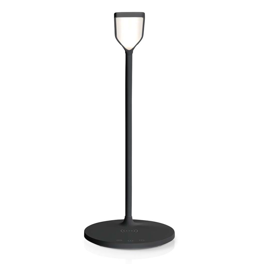 LED Himmennettävä kosketus flexible pöytävalaisin kanssa 15W langaton lataus Qi LED/5,5W/230V 2700-6500K musta