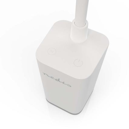 LED-himmennettävä ladattava kosketusohjattu säädettävä pöytälamppu klipsillä LED/5W/1200 mAh valkoinen