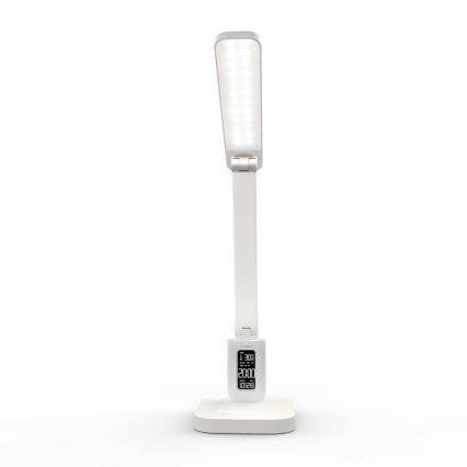 LED himmennettävä ladattava kosketusohjattu pöytälamppu näytöllä LED/7,5W/1200 mAh 3000/4000/5700K CRI 90 valkoinen
