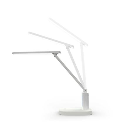 LED himmennettävä ladattava kosketusohjattu pöytälamppu näytöllä LED/7,5W/1200 mAh 3000/4000/5700K CRI 90 valkoinen