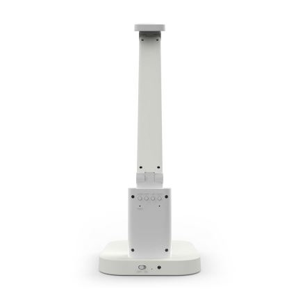 LED himmennettävä ladattava kosketusohjattu pöytälamppu näytöllä LED/7,5W/1200 mAh 3000/4000/5700K CRI 90 valkoinen