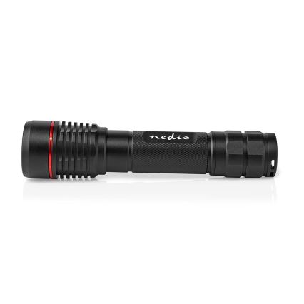 Himmennettävä ladattava alumiininen LED-taskulamppu LED/10W/5V 2200 mAh IPX7 musta