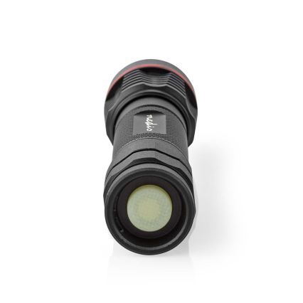 Himmennettävä ladattava alumiininen LED-taskulamppu LED/10W/5V 2200 mAh IPX7 musta