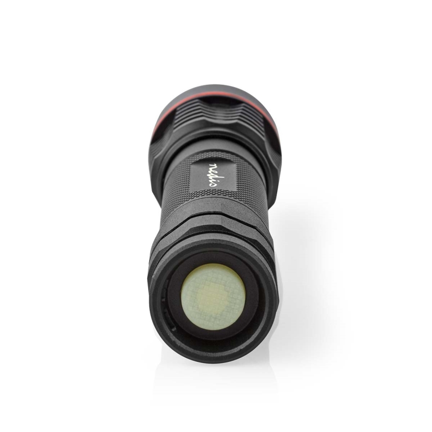 Himmennettävä ladattava alumiininen LED-taskulamppu LED/10W/5V 2200 mAh IPX7 musta