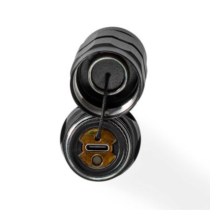 Himmennettävä ladattava alumiininen LED-taskulamppu LED/10W/5V 2200 mAh IPX7 musta