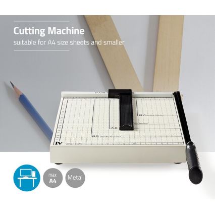 Paperileikkuri A4 210 x 297 mm valkoinen