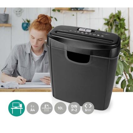 A4-paperisilppuri tilavuus 10 l 230V musta