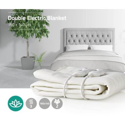 Sähkölämmitteinen peitto kahdelle hengelle 120W/230V 160x140 cm