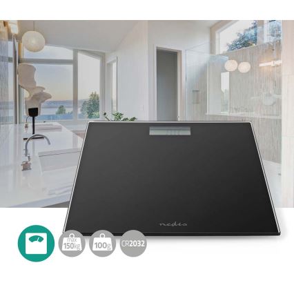 Digitaalinen henkilövaaka 1xCR2032 musta