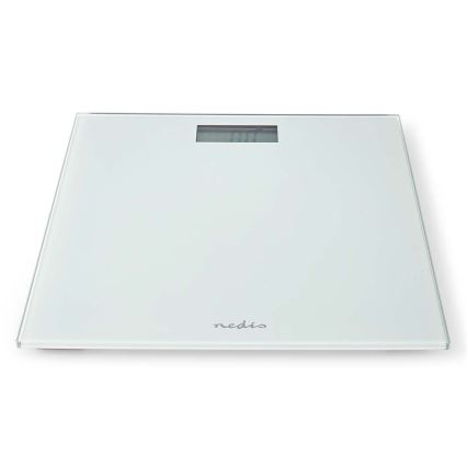 Digitaalinen henkilövaaka, toimii yhdellä CR2032-paristolla, valkoinen