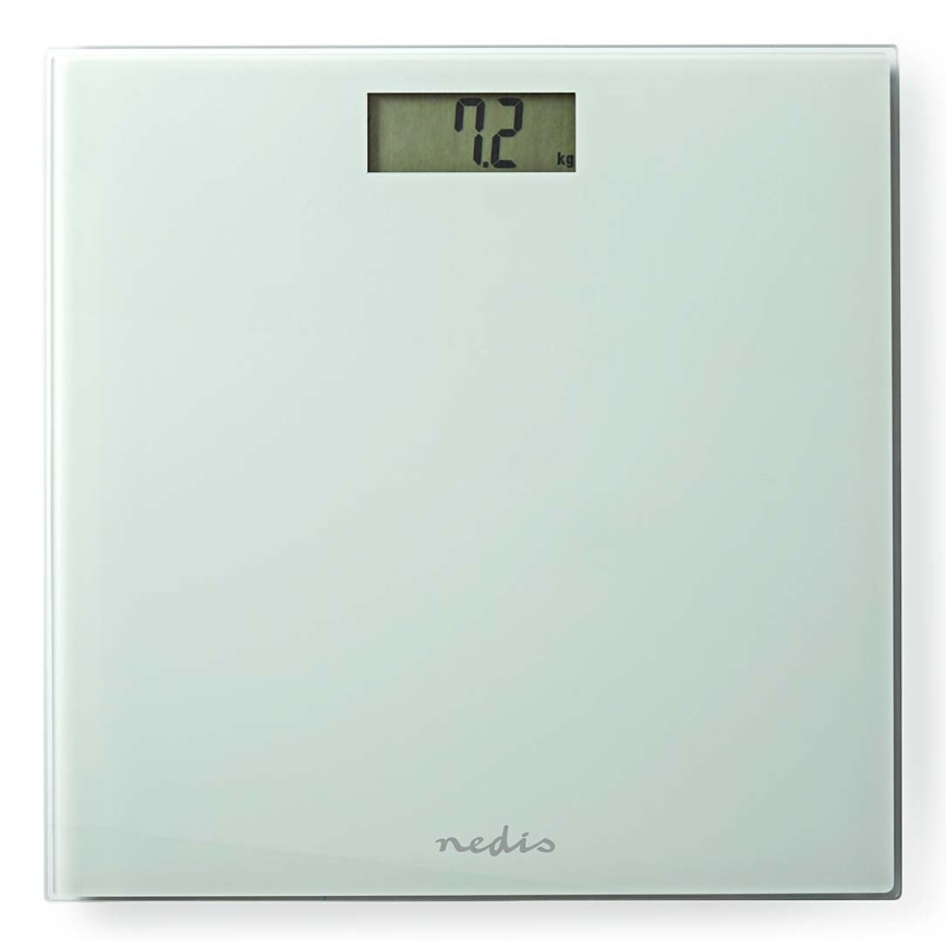 Digitaalinen henkilövaaka, toimii yhdellä CR2032-paristolla, valkoinen