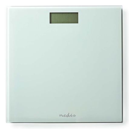 Digitaalinen henkilövaaka, toimii yhdellä CR2032-paristolla, valkoinen
