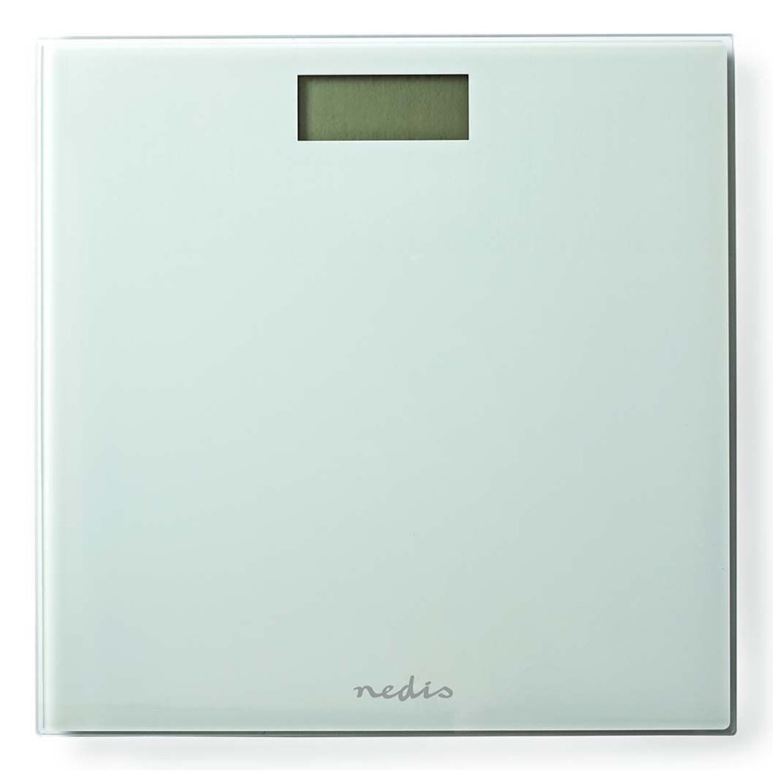 Digitaalinen henkilövaaka, toimii yhdellä CR2032-paristolla, valkoinen