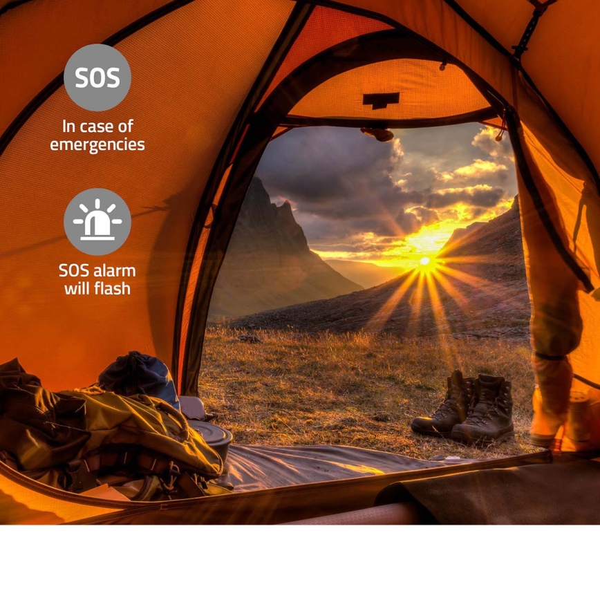 DAB+/FM-radio veivillä, aurinkopaneelilla ja LED-valolla, 5V/2500 mAh, vihreä/musta