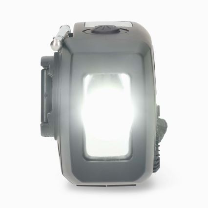 AM/FM-kampiradio aurinkopaneelilla ja LED-taskulampulla 2000 mAh