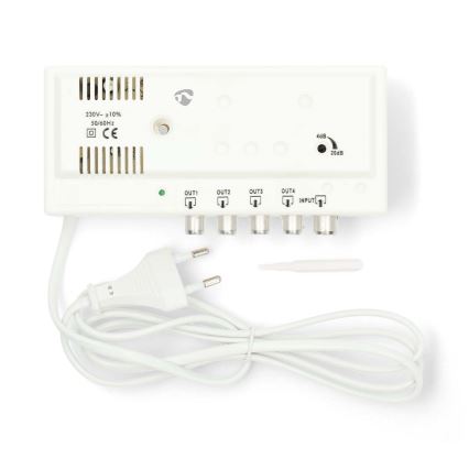 4-kaistainen antennivahvistin 230 V