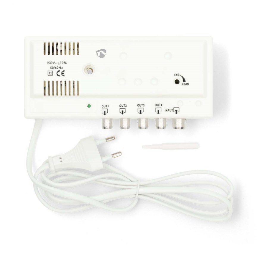 4-kaistainen antennivahvistin 230 V