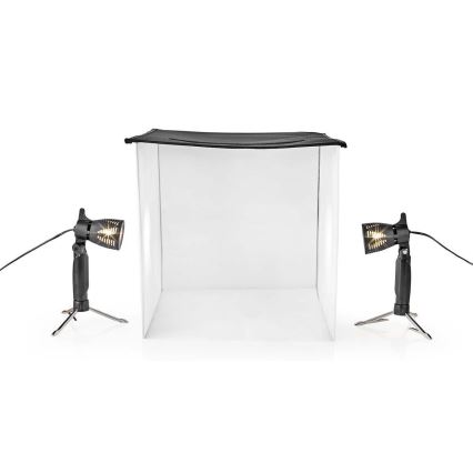 Kannettava LED-valokuvastudio 2xGU10/5W/230V