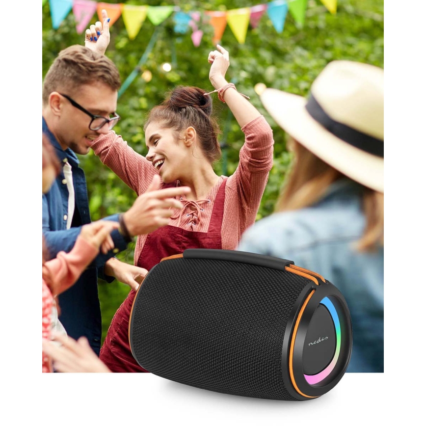 LED-ladattava kaiutin 40W/1200 mAh IPX4 musta
