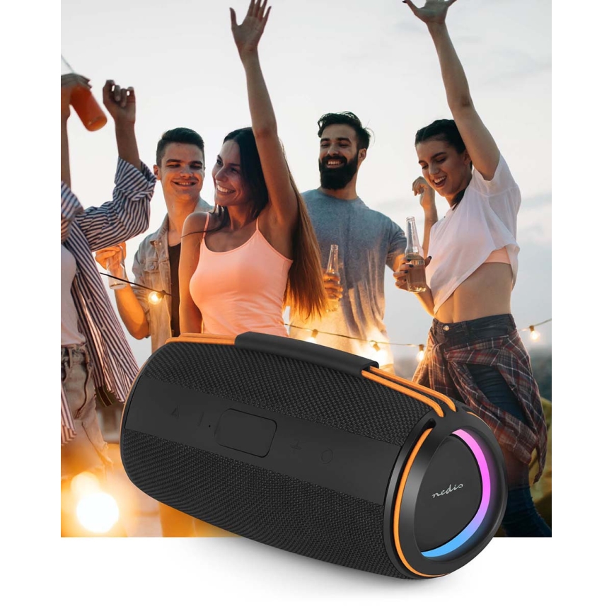 LED ladattava kaiutin 60W/2000 mAh IPX4 musta