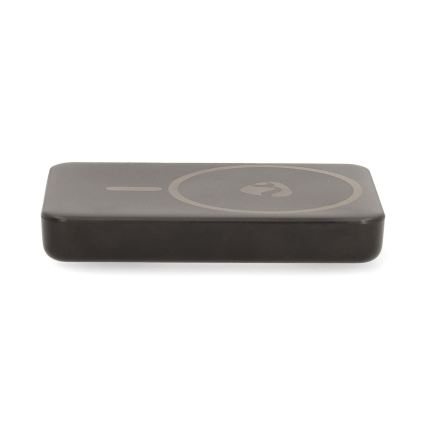 Magnetinen 2-in-1 Power Bank MagSafe 5000 mAh langattomalla latauksella, musta