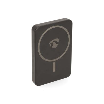 Magnetinen 2-in-1 Power Bank MagSafe 5000 mAh langattomalla latauksella, musta