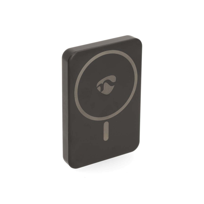 Magnetinen 2-in-1 Power Bank MagSafe 5000 mAh langattomalla latauksella, musta