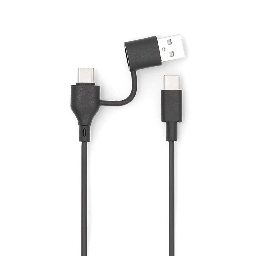 Magnetinen 2-in-1 Power Bank MagSafe 5000 mAh langattomalla latauksella, musta