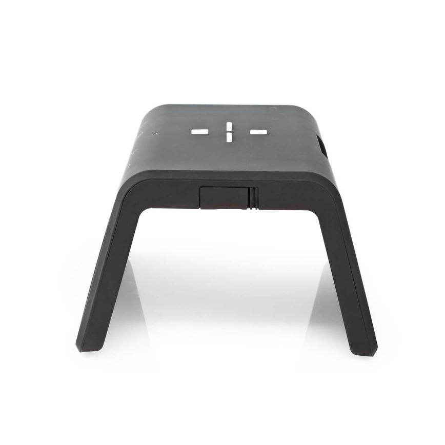 Herätyskello LCD-näytöllä ja langattomalla 15W/5V laturilla 1xCR2032 musta