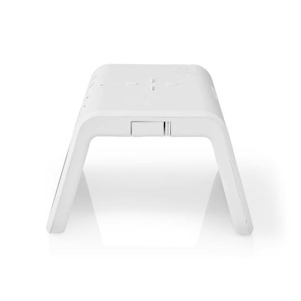 Herätyskello LCD-näytöllä ja langattomalla 15W/5V laturilla 1xCR2032 valkoinen