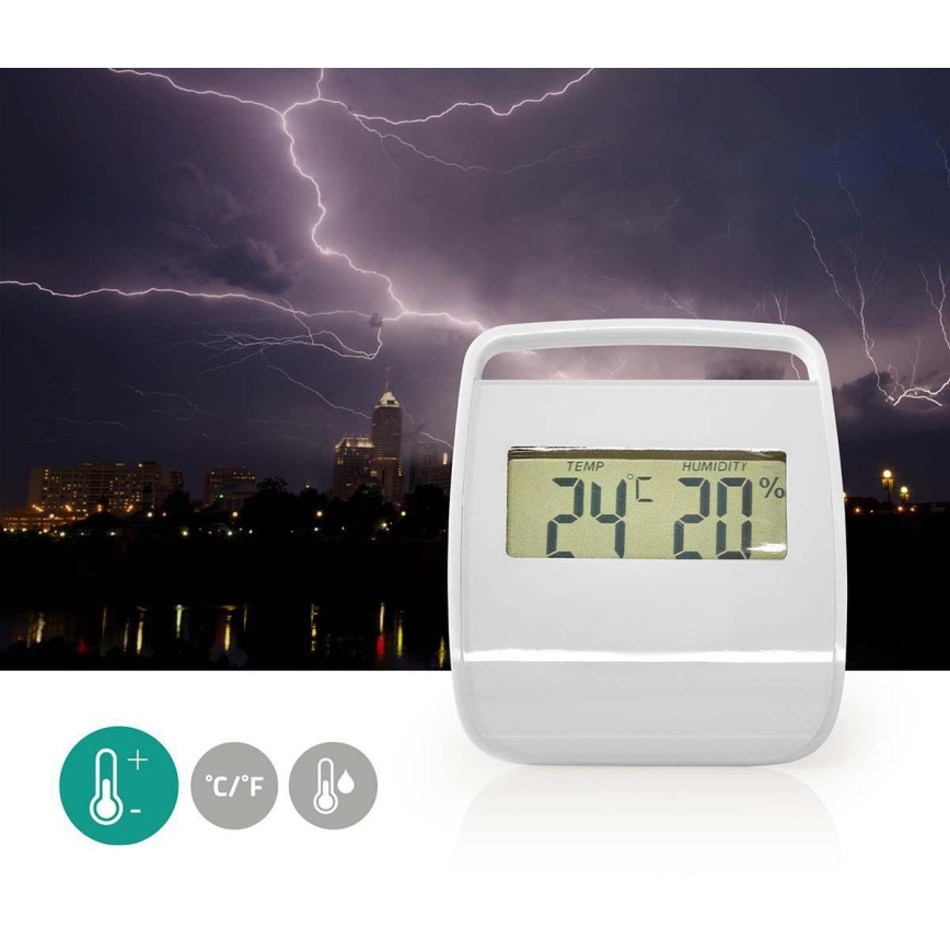 Sisälämpömittari kosteusmittarilla 1xLR54