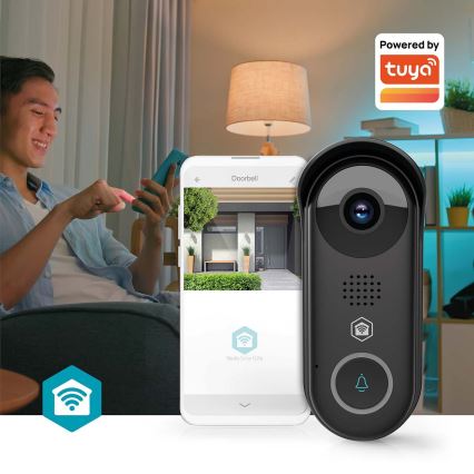 SmartLife-älyovikello kameralla ja liiketunnistimella, 5V, Full HD 1080p, IP54, Wi-Fi, Tuya