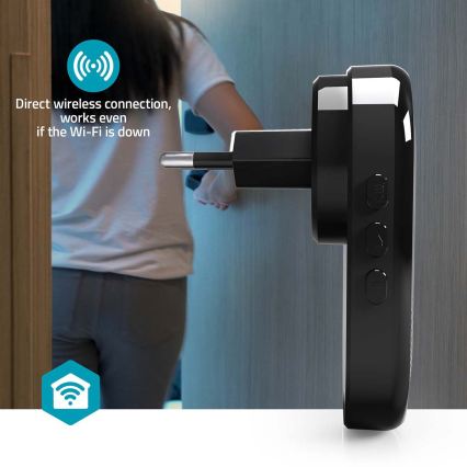 Ovikellon soitin SmartLife Wi-Fi, musta