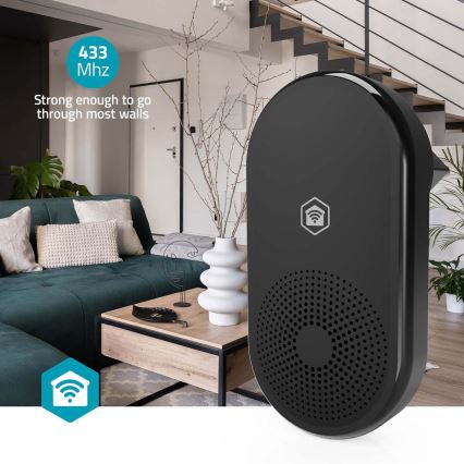 Ovikellon soitin SmartLife Wi-Fi, musta