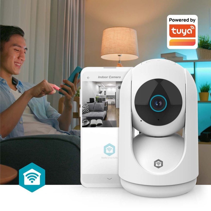 Smartlife-älykamera 5V, 3 MP, Full HD 1296p, Wi‑Fi, Tuya-yhteensopiva