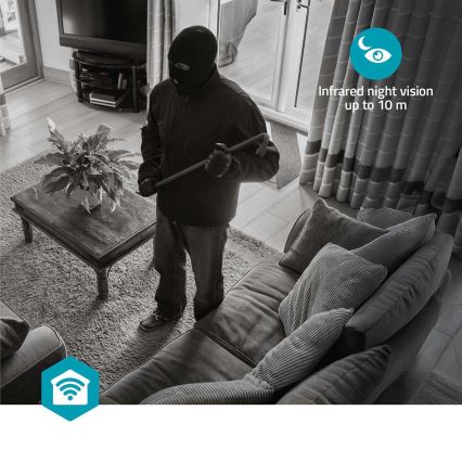 Smartlife-älykamera 5V, 3 MP, Full HD 1296p, Wi‑Fi, Tuya-yhteensopiva