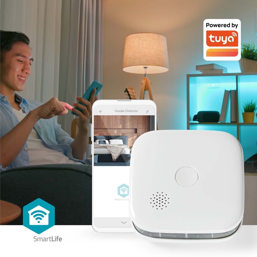 Savuhälytin SmartLife 3V/1xCR123A Wi-Fi Tuya