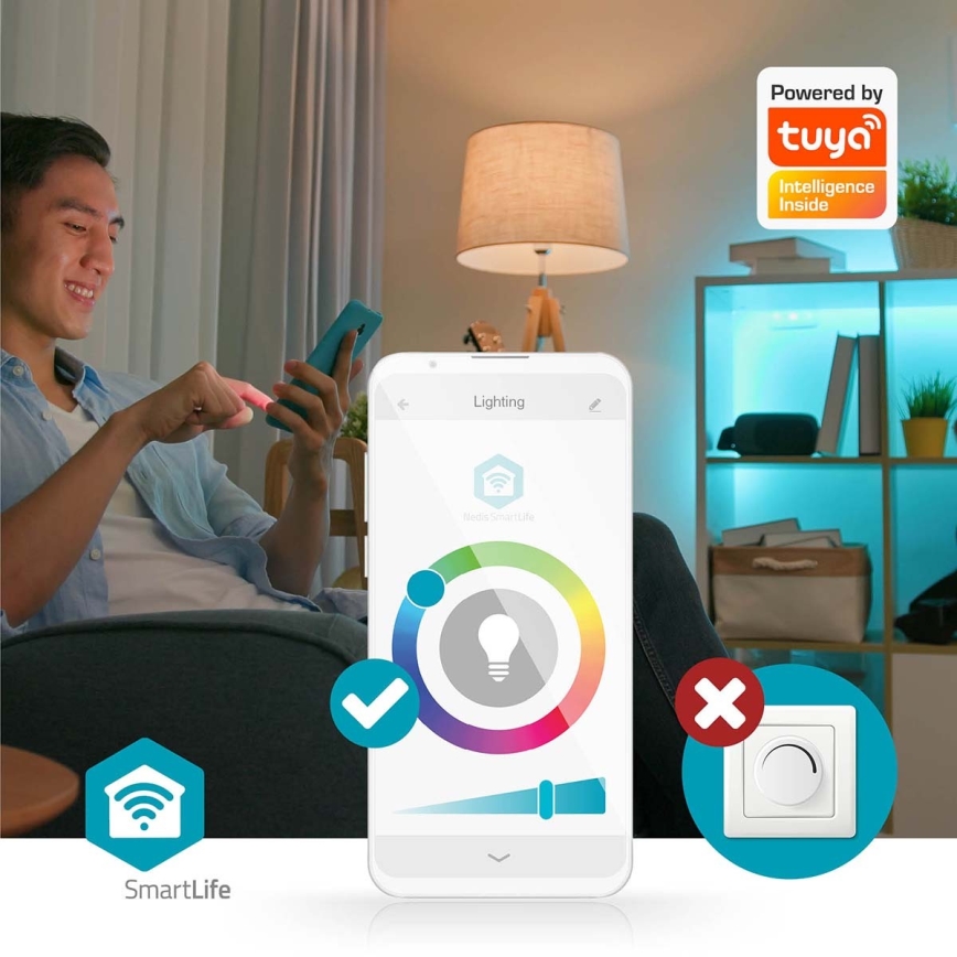 RGBW Himmennettävä kattovalaisin SmartLife LED/18W/230V 2700-6500K Wi-Fi Tuya