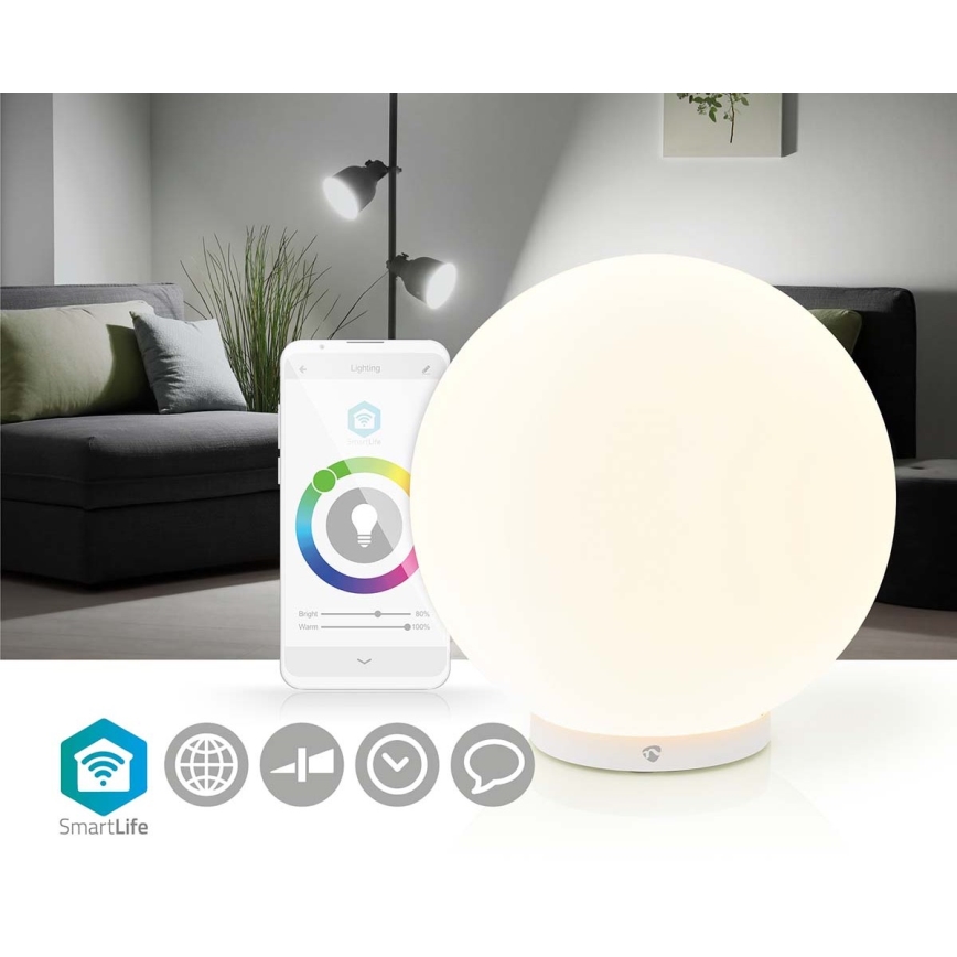 LED RGBW Himmennettävä pöytälamppu SmartLife LED/5W/5V Wi-Fi