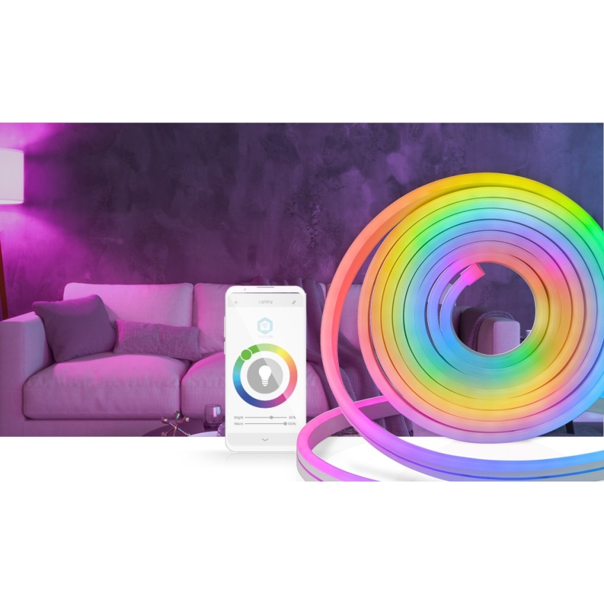 LED RGB himmennettävä ulkokäyttöön tarkoitettu SmartLife-nauha 6m LED/32W/230V Wi-Fi IP65 + kaukosäädin